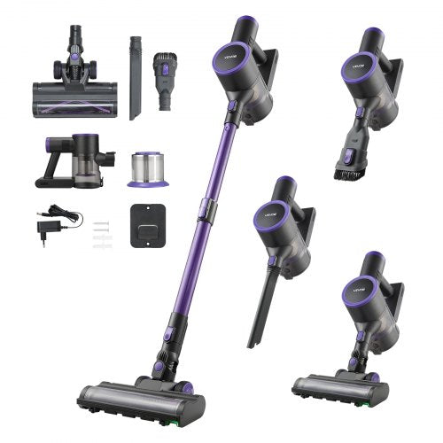 Cordless Vacuum Cleaner, 25KPA Max Powerful Suction, Rechargeable Anti-Tangle Stick Vacuum with Dust Cup, Lightweight Handheld Vac with 35mins Runtime for Home, Carpet, Pet Hair, Hard Floor