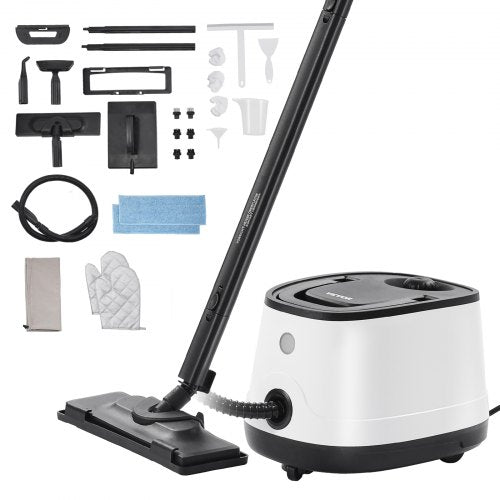Steam Cleaner, Multipurpose Powerful Steamer with 27 Accessories, Steamer Cleaing with Extra-Long Power Cord, 51 oz Tank and Portable Handle, for Grout, Tile, Floors, Appliances, Home & Car