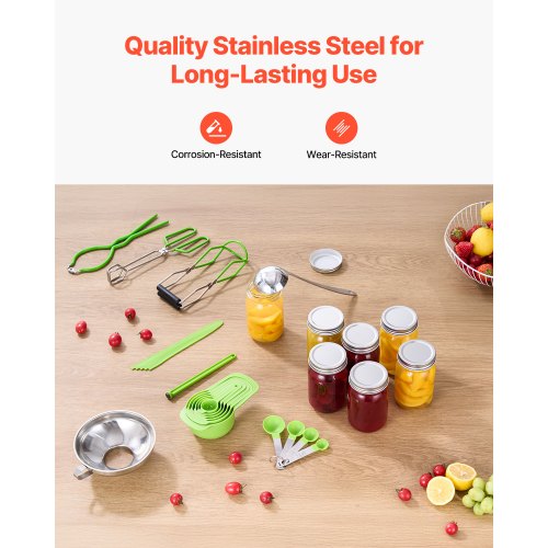 Canning Supplies Starter Kit 9 pcs. Stainless Steel Water Bath Canning Kit | EU