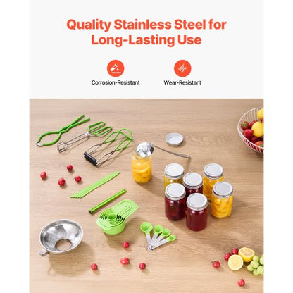 Canning Supplies Starter Kit 9 pcs. Stainless Steel Water Bath Canning Kit | EU
