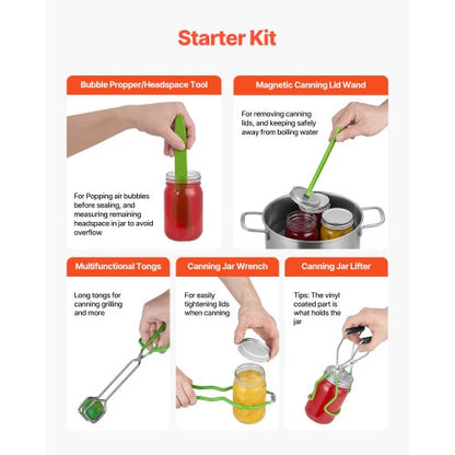 Canning Supplies Starter Kit 9 pcs. Stainless Steel Water Bath Canning Kit | EU