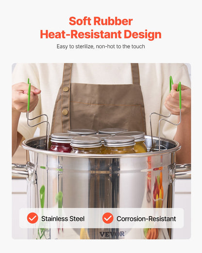 Canning Supplies Starter Kit, 11 Pieces Stainless Steel Water Bath Canning Kit for Beginners, Canning Tools Set: Pot, Rack, Lid, Ladle, Funnel, Tongs, Jar Lifter, Wrench, Measuring Cup