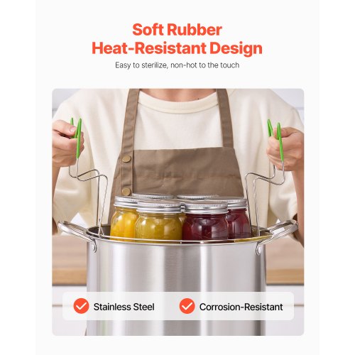 canning jar with rack and glass lid 21 QT stainless steel water bath container | EU