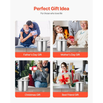 canning jar with rack and glass lid 21 QT stainless steel water bath container | EU