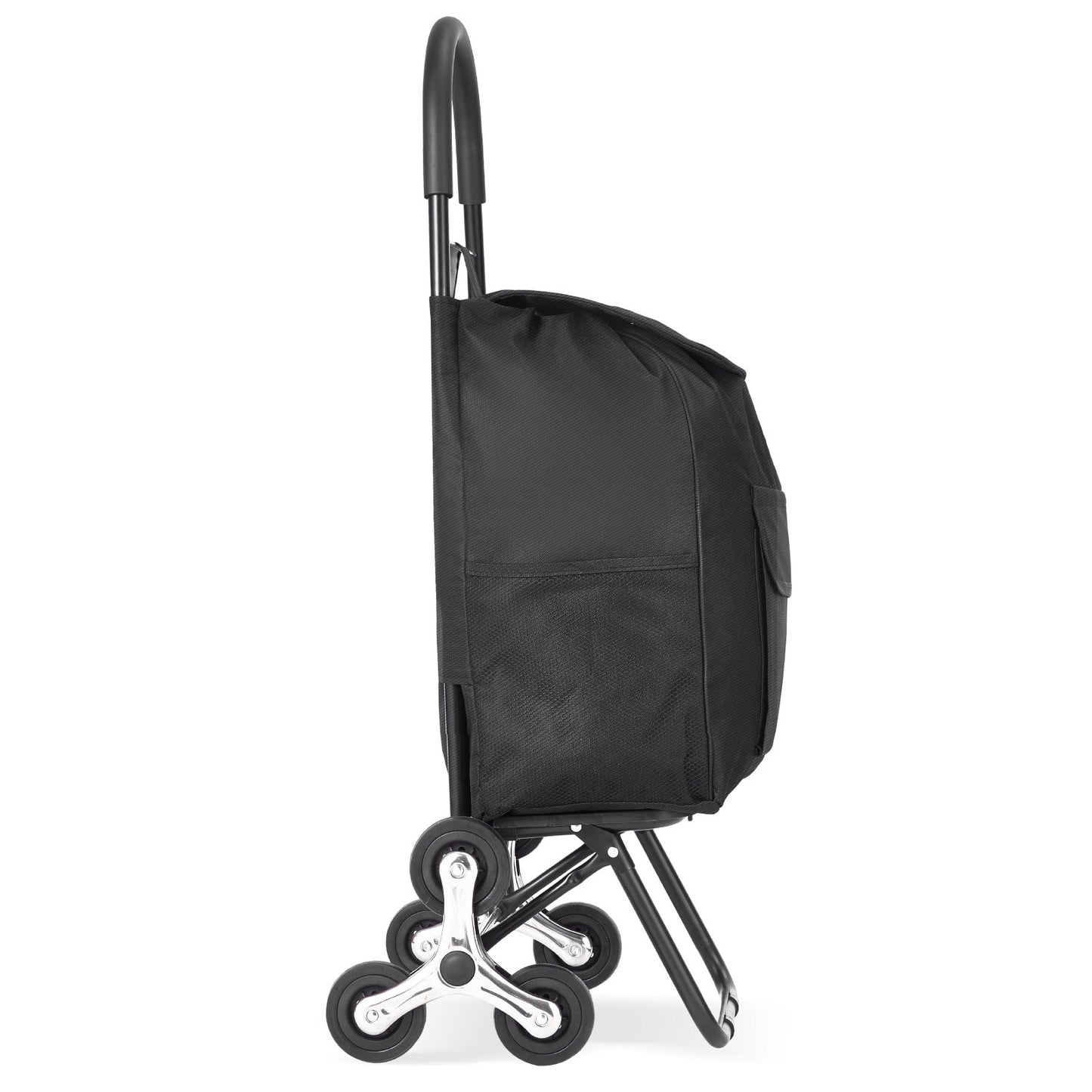 Treppensteigerwagen, faltbarer Einkaufswagen, 36 l, mit Aufbewahrungstasche, 6 Räder