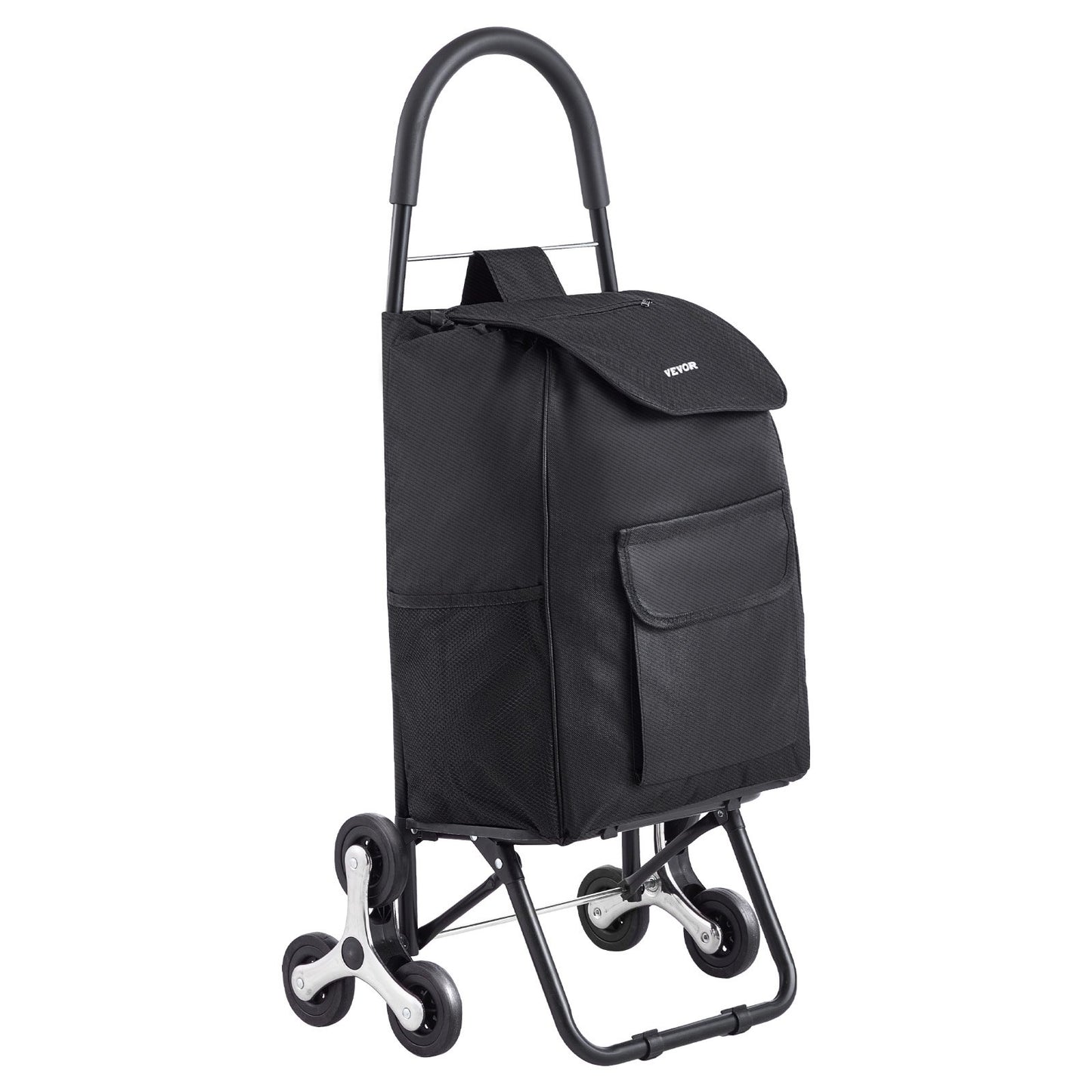 Treppensteigerwagen, faltbarer Einkaufswagen, 36 l, mit Aufbewahrungstasche, 6 Räder