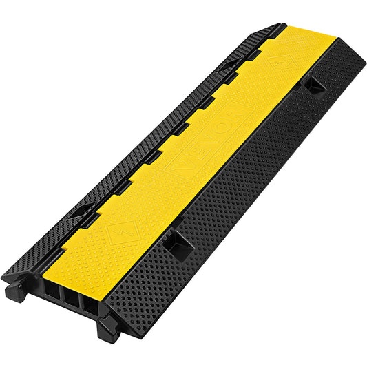 3 Channel Rubber Cable Protection Ramp 1.2 x 1.2 Inch Channel for Heavy Duty Cable Wire Cable Cover Ramp Speed Bump Driveway Hose Cable Ramp Protector