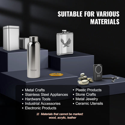 Fiber Laser Marking Machine, 30W Compatible with LightBurn, Fiber Laser Engraving Marking Machine with 5.9" x 5.9" Working Area, Solid State Fiber Laser Engraver for Aluminum Steel Jewelry Gold