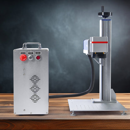 Fiber Laser Marking Machine, 30W Compatible with LightBurn, Fiber Laser Engraving Marking Machine with 5.9" x 5.9" Working Area, Solid State Fiber Laser Engraver for Aluminum Steel Jewelry Gold