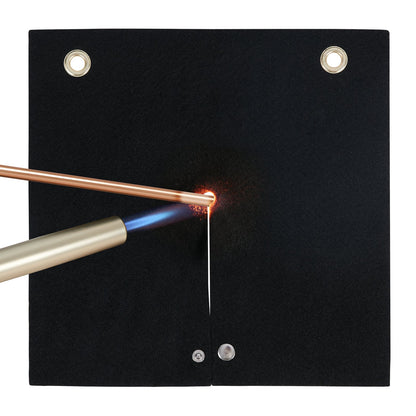 Schweißdecke, 30,5 x 30,5 cm, Kohlefaser-Hitzeschild-Schweißmatte, bis zu 1800 °F hitzebeständig, flammhemmendes Pad, Sanitärloch, Propanbrenner, Lötpad mit Metallösen für Kupferrohre