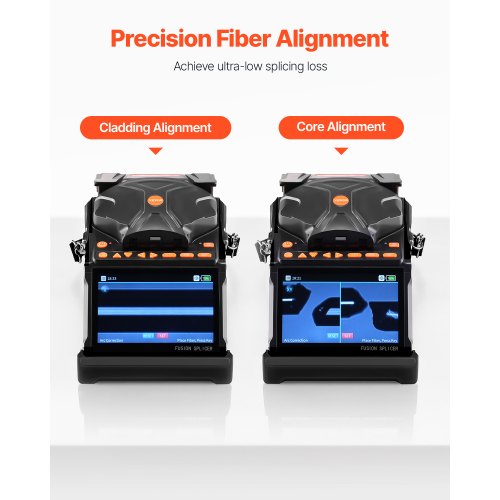 Fiber Fusion Splicer 6 Motors Core and Cladding Adjustment 5" LCD Screen