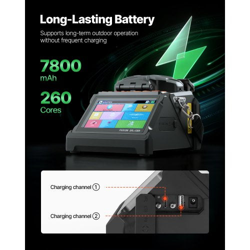 Fiber Fusion Splicer 6 Motors Core and Cladding Adjustment 5" LCD Screen