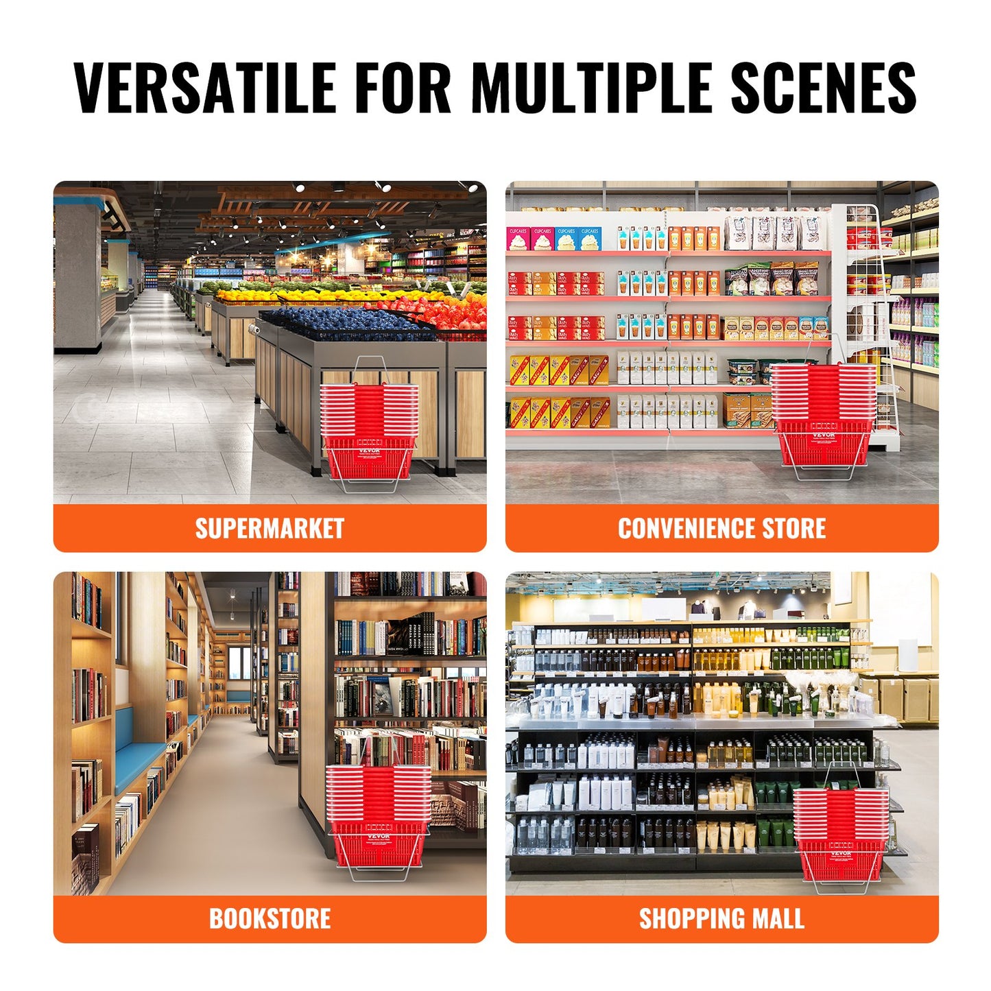 Varukorg Bärbar matkorg 12 STK 21L med handtag och stativ Röd