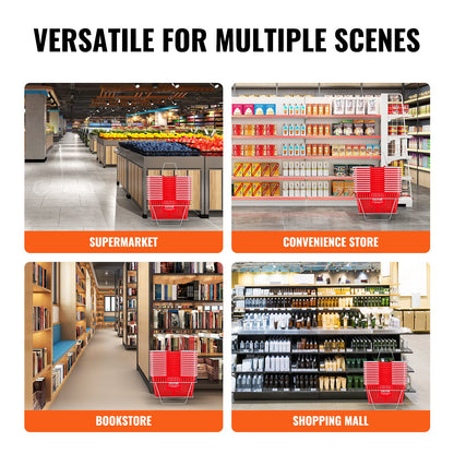 Varukorg Bärbar matkorg 12 STK 21L med handtag och stativ Röd