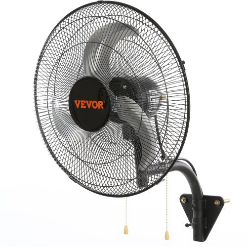 Wall Mount Fan, 18 Inch, 3-speed High Velocity Max. 4000 CFM Oscillating Industrial Wall Fan, Commercial or Residential for Warehouse, Greenhouse, Workshop, Patio, Basement, Black, ETL Listed