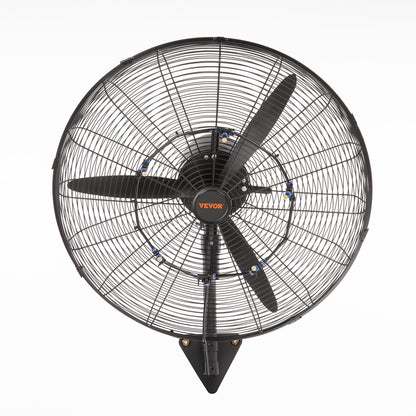 24" Oscillating wall mist fan metal 3 speeds 115W