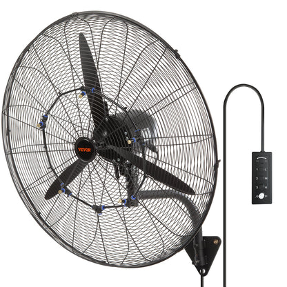 Oscillating Wall Mist Fan Metal 74.9 cm 3 Speeds