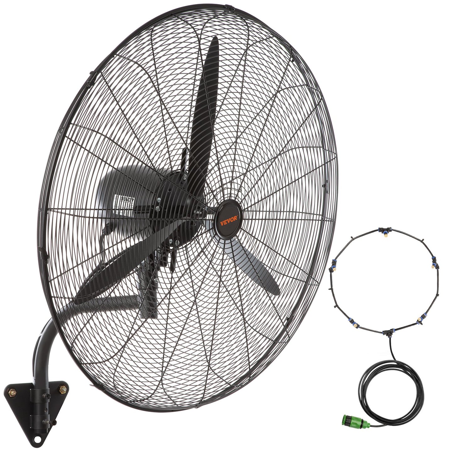 Oscillating Wall Mist Fan Metal 74.9 cm 3 Speeds