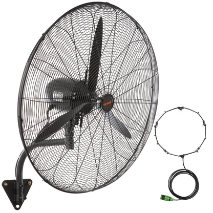 Oscillating Wall Mist Fan Metal 74.9 cm 3 Speeds