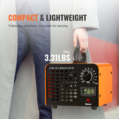 Ozon Generator 12000mg/h Ozon Machine Doft Remover med 0-120min timer