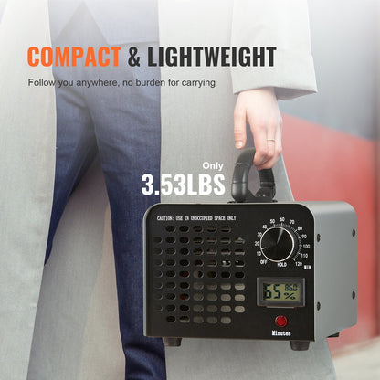 Ozongenerator 36000 mg/h Ozonmaschine Geruchsentferner mit 0-120-Minuten-Timer