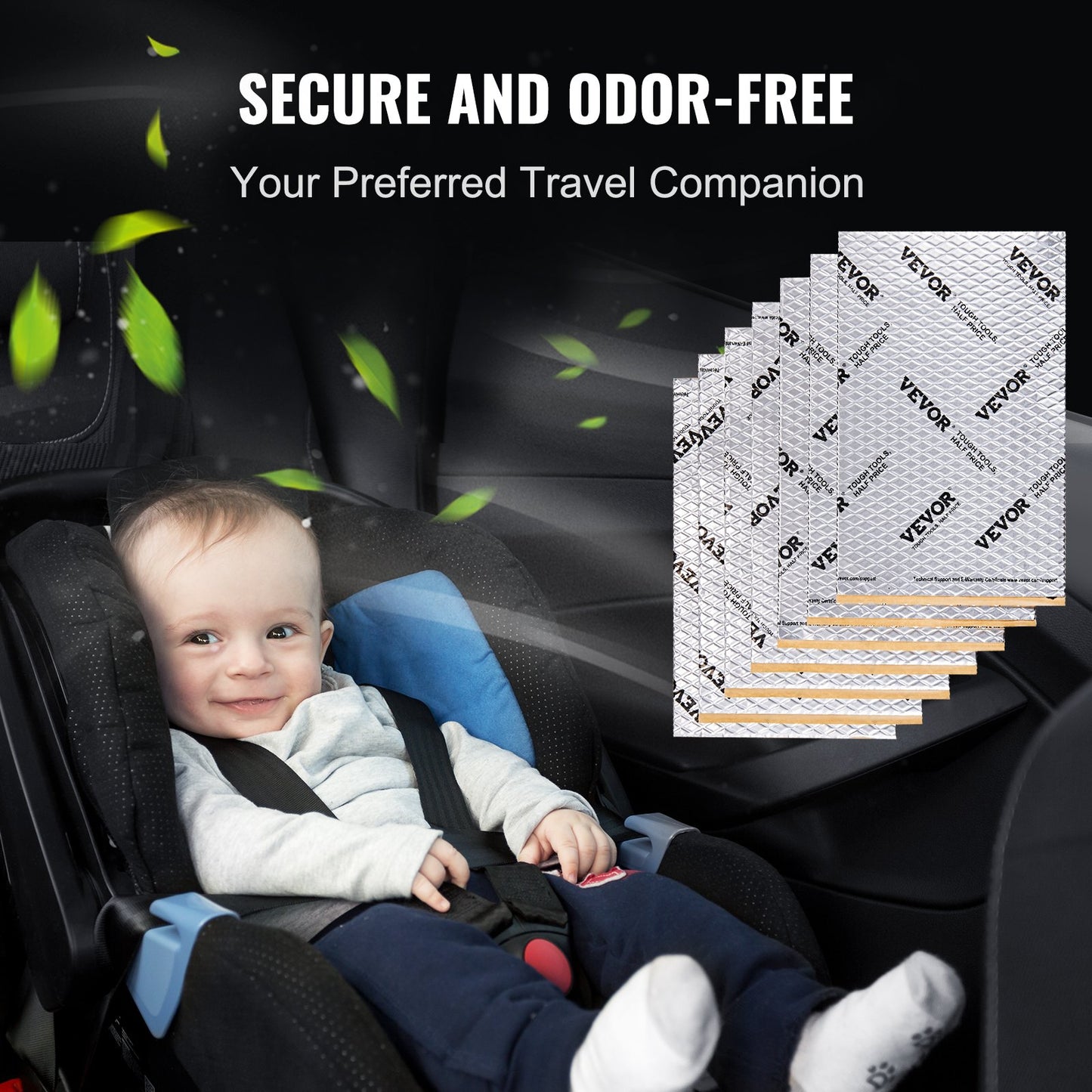 Auto-Schallschutzmatte, 500 mil 4,8 m² Auto-Schallschutzmaterial, Butyl-Autoschalldämpfer, Schalldämm- und Vibrationsdämpfungsmaterial fürs Auto