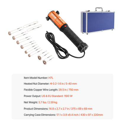 Magnetic Induction Heater Kit, 1000w 110V Portable Hand-held Induction Heater with 10PCS Induction Coils, Flameless Induction Heater Bolt Remover with Case, Fit for Removing Rusty Bolts & Nuts