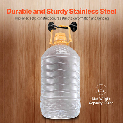 Hook and Eye Gate Latch, 2 Pack Barn Door Latch Hook with Mounting Screws, Stainless Steel Hook and Eye Latch, Hook Lock for Sliding Barn Door, Cabinet, Window, Gate, Fence, Bathroom, Black