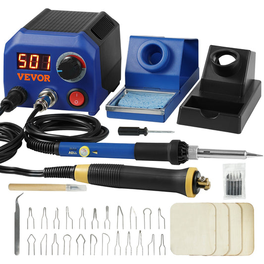 Holzbrennset, 250–700 °C, Doppel-Brandmalerei-Stift, 23 Drahtspitzen, 5 feste Punkte