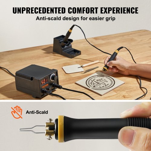 Holzbrennset 200~700°C Einstellbarer Doppel-Brandmalerei-Stift 23 Drahtspitzen | EU