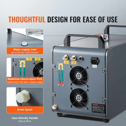 Industrial Water Chiller Laser Chiller Kylsystem med inbyggd kompressor 12L vattentankkapacitet, 7,2L/min Max.flödeshastighet, 200W Kylkapacitet för CO2-lasergraveringsmaskinkylmaskin