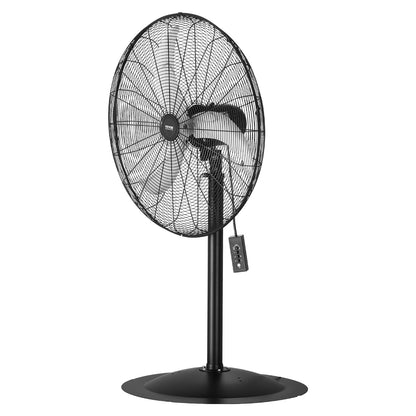 30" Industrial Pedestal Fan 3-Speed Oscillating Fan Height Adjustable