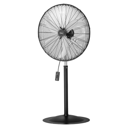 30" Industrial Pedestal Fan 3-Speed Oscillating Fan Height Adjustable