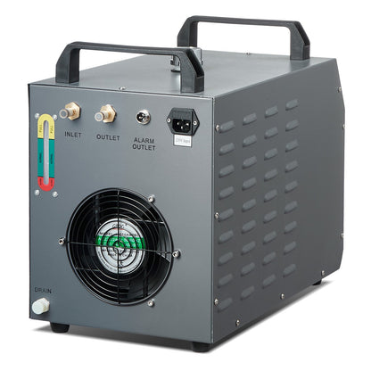 Industrial Water Chiller CW-3000 Luftkyld Industrial Water Chiller Kylsystem med 12L vattentankkapacitet, 12L/min Max. Flödeshastighet, för lasergraveringsmaskin Kylmaskin Laserrör