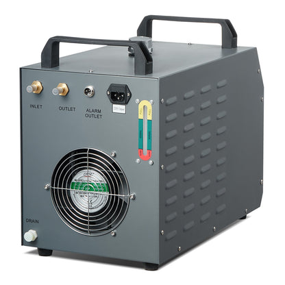 Industriell vattenkylare CW-3000(PRO), 150W luftkyld industrivattenkylningssystem med 12L vattentank, 18L/min Max flödeshastighet, för kylmaskin för lasergraveringsmaskin