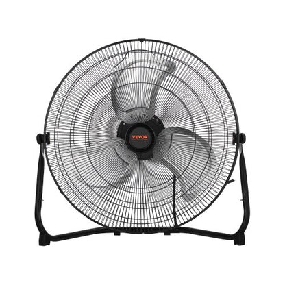 Floor Fan, 3 Speeds High Velocity Heavy Duty 20 Inch Industrial Fan, 4800 CFM 360° Adjustable Tilt 21.33 ft/sec Airflow Large Metal Fan, for Home, Gym, Office, Garage, Commercial Shop & Bedroom