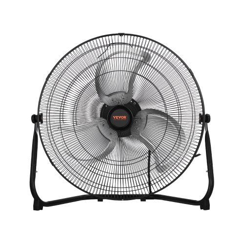 Floor Fan, 3 Speeds High Velocity Heavy Duty 20 Inch Industrial Fan, 4800 CFM 360° Adjustable Tilt 21.33 ft/sec Airflow Large Metal Fan, for Home, Gym, Office, Garage, Commercial Shop & Bedroom