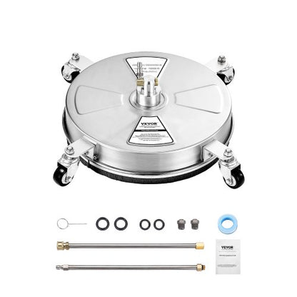 15" högtryckstvätt ytrengörare 4 hjul 4000 max PSI 2 förlängda skaft |  EU