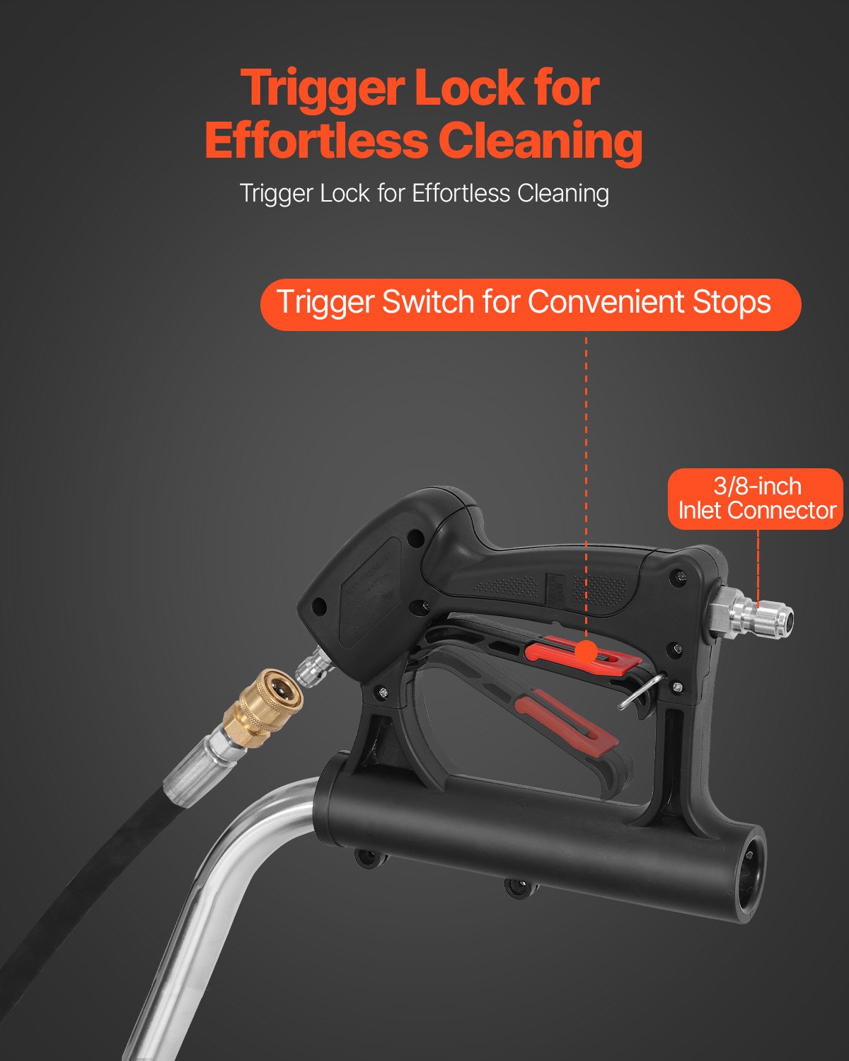 21" Hochdruckreiniger, Oberflächenreinigung, 4 Räder, Doppelgriffe, 4000 Max PSI