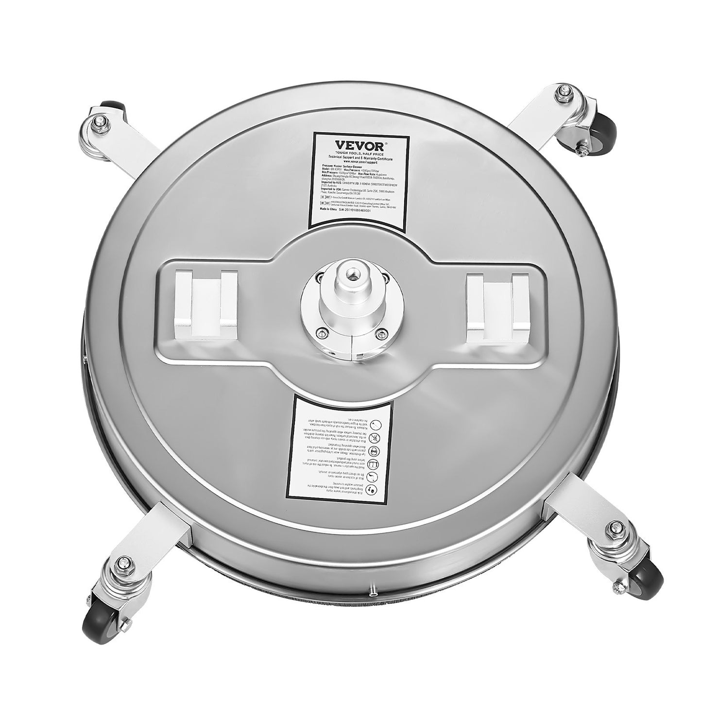 21" Hochdruckreiniger, Oberflächenreinigung, 4 Räder, Doppelgriffe, 4000 Max PSI