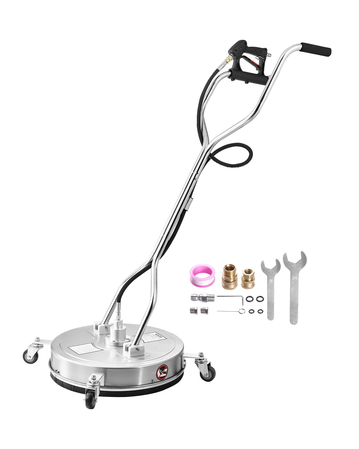 20" högtryckstvätt Ytrengöring 4 hjul Dubbla handtag 4000 Max PSI