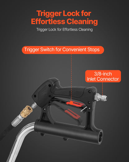 20" Pressure Washer Surface Cleaner 4 Wheels Dual Handle 4500 Max PSI