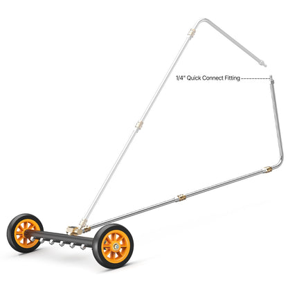 24" Hochdruckreiniger Unterbodenreiniger mit 2 Rädern 2 verlängerte Stäbe