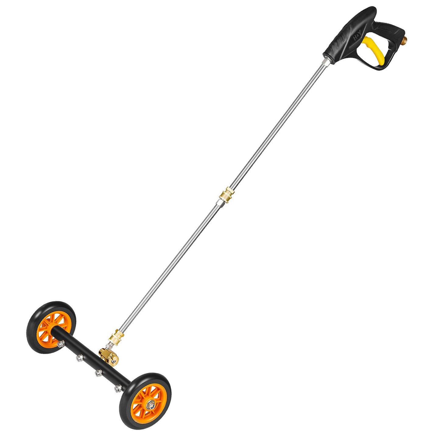 16" högtryckstvätt underredesrengörare med 2 hjul 2 förlängda stavar