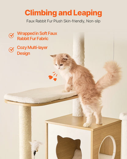 Large cat tree Tall cat tower Multi-storey apartment Indoor cat playhouse