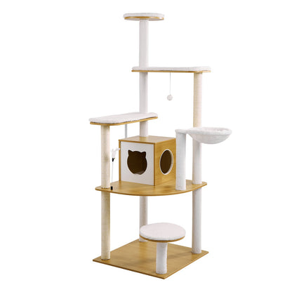 Large cat tree Tall cat tower Multi-storey apartment Indoor cat playhouse