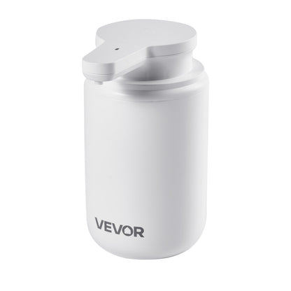 Soap Dispenser, 300 ml / 10 oz, Rechargeable Automatic Hand Soap Dispenser with Pump, 2 Adjustable Levels, Modern Touchless Liquid Foam Container with Indicator for Bathroom and Kitchen, White