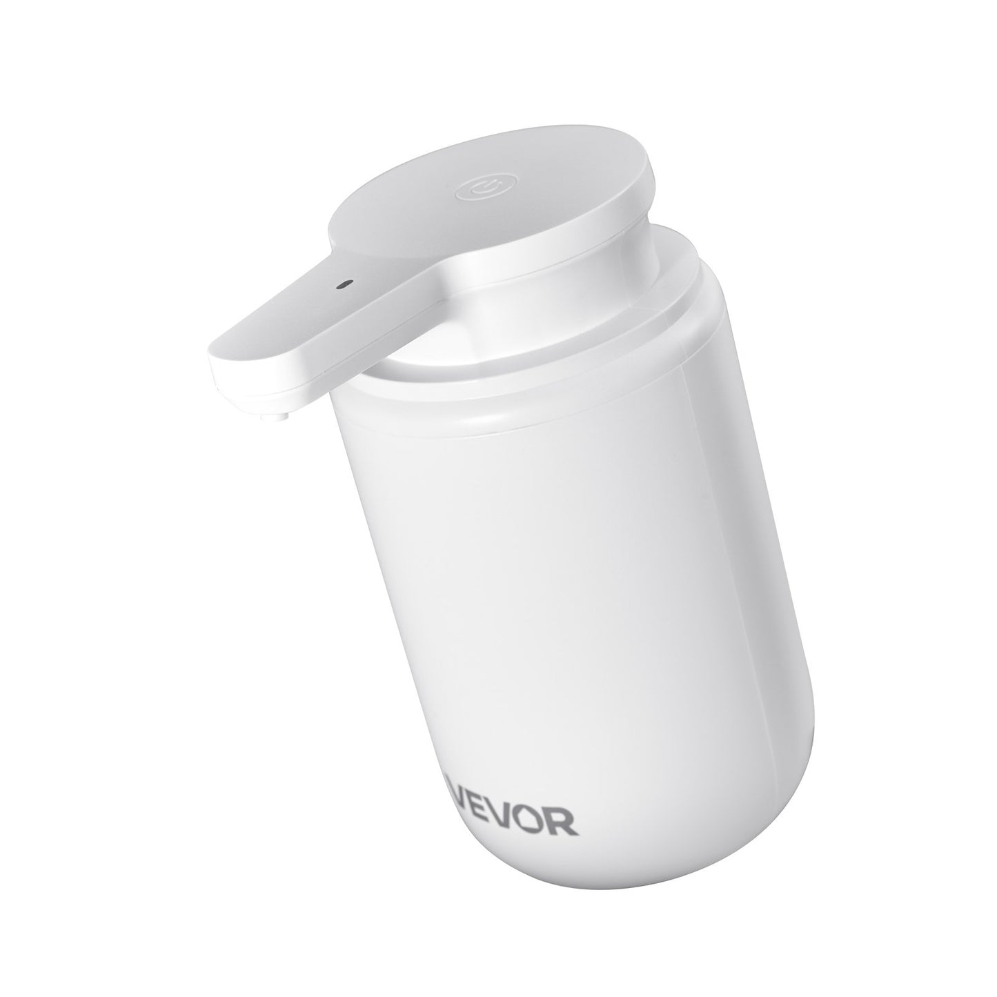 Soap Dispenser, 300 ml / 10 oz, Rechargeable Automatic Hand Soap Dispenser with Pump, 2 Adjustable Levels, Modern Touchless Liquid Foam Container with Indicator for Bathroom and Kitchen, White