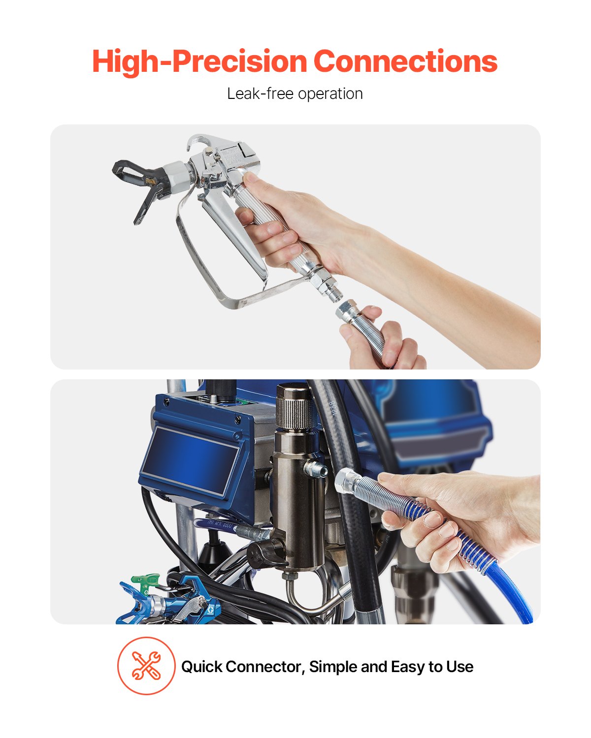 25 Fuß Hochdruck-Sprühschlauch 1/4 Zoll Universal Airless-Farbspritzschlauch