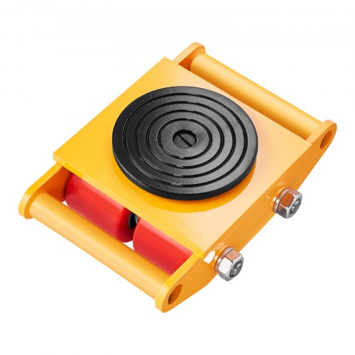 Machinery Skate Dolly, 13,200 LBS/6T Industrial Machinery Mover, Heavy Duty Carbon Steel Machinery Moving Skate with 4 PU Wheels and 360° Rotation Non-Slip Cap for Warehouse, Workshop, Factory